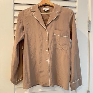 Frank & Oak Tan Blouse XS